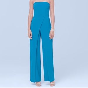 WHITE HOUSE BLACK MARKET Strapless Split-leg Jumpsuit